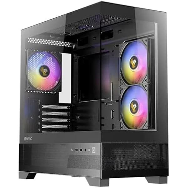 Antec CX500M RGB MicroATX spelfodral i härdat glas - Svart Svart