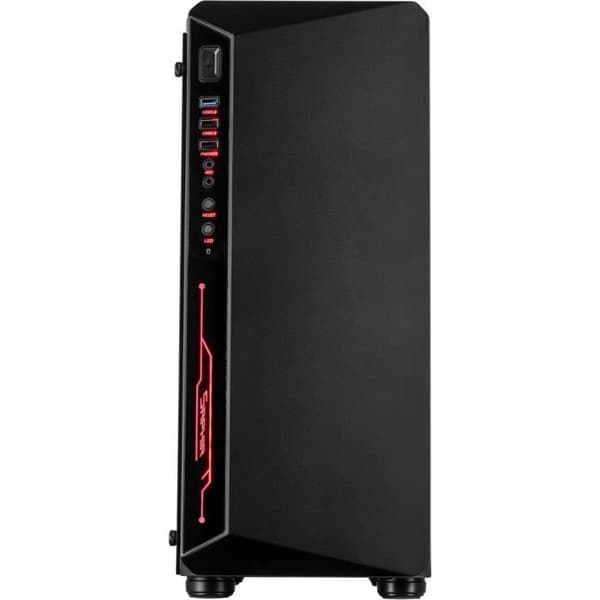 Inter-Tech C-3 Saphir PC-fodral - Tower - Stål - Härdat glas - ATX, ITX, Micro-ATX - Svart - Gaming