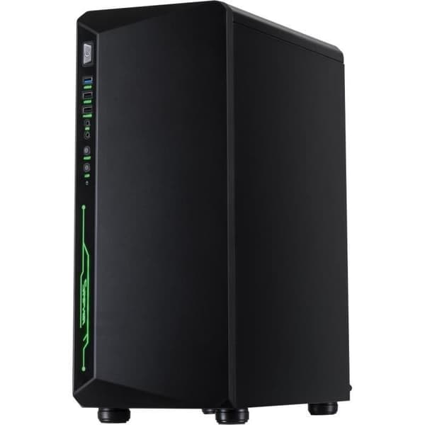 Inter-Tech C-3 Saphir PC-fodral - Tower - Stål - Härdat glas - ATX, ITX, Micro-ATX - Svart - Gaming