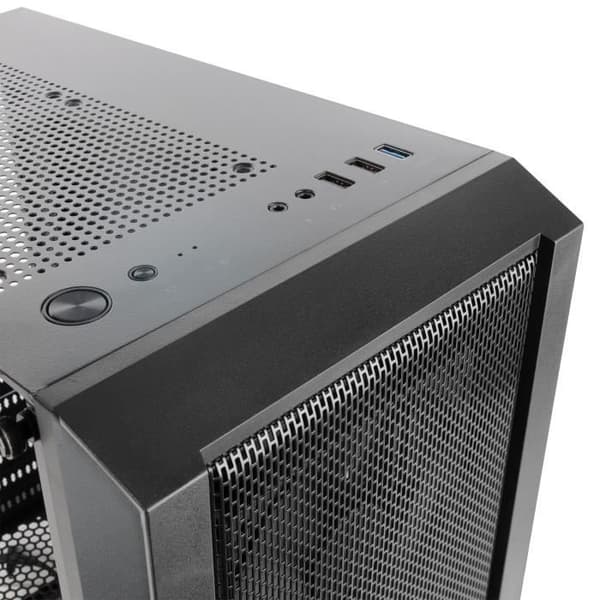 Mars Gaming MC-MASTER, svart ATX PC-fodral, metallnätfrontpanel, härdat glas, 4 ultratysta 120 mm fläktar