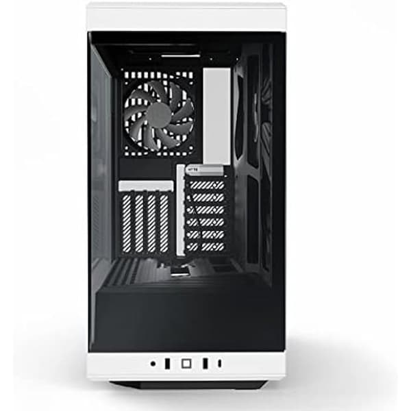 HYTE Y40 Mid-Tower PC-fodral (svart/vit) - GPU-stöd med 4 platser - Effektiv kylning