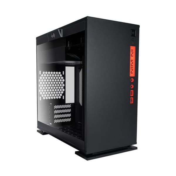 IN WIN 301 Micro-ATX-fodral - Svart - Sidofönster i härdat glas - Effektiv kylning Svart