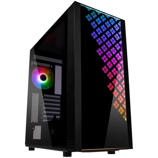 BITFENIX Dawn TG (svart) - Fodral utan strömförsörjning - Mellantorn - E-ATX-format Svart