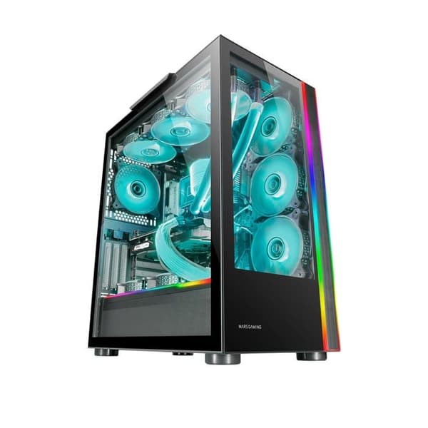PC-fodral - Marsgaming sidopaneler - MCULTRA Svart