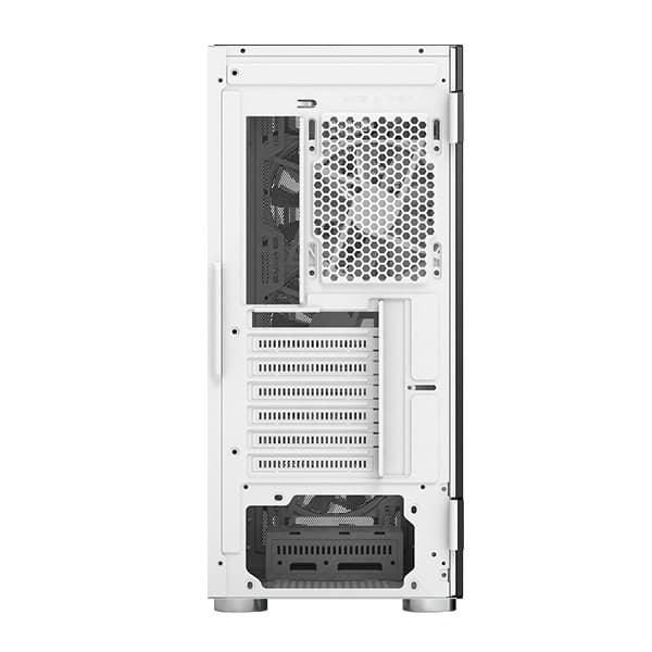 Montech X3 Mesh Midi-Tower, RGB, Härdat Glas – Vit