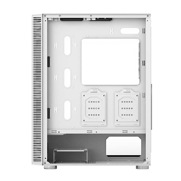 Montech X3 Mesh Midi-Tower, RGB, Härdat Glas – Vit