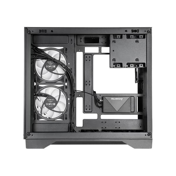 Computerkabinet Chieftec Geh Visio GM-30B-TG-OP sort hærdet glas x 2