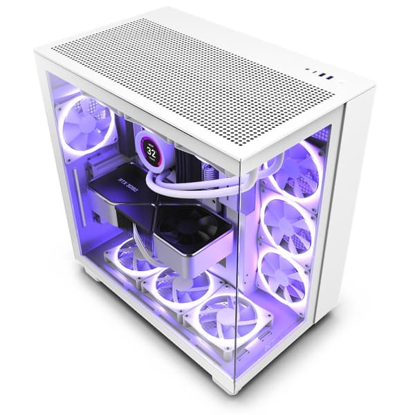 NZXT H9 Flow Midi-tornikotelo, valkoinen Valkoinen