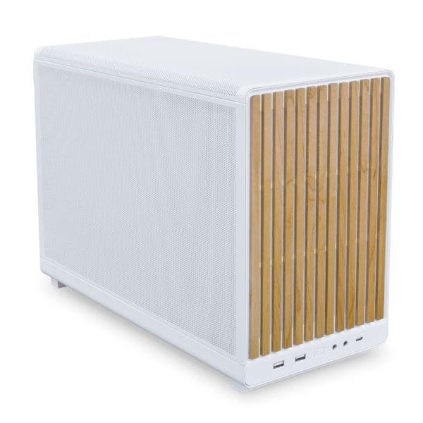 Lian Li DAN Cases A3-mATX Wood Edition PC-chassi, Micro-ATX - Bok, vit