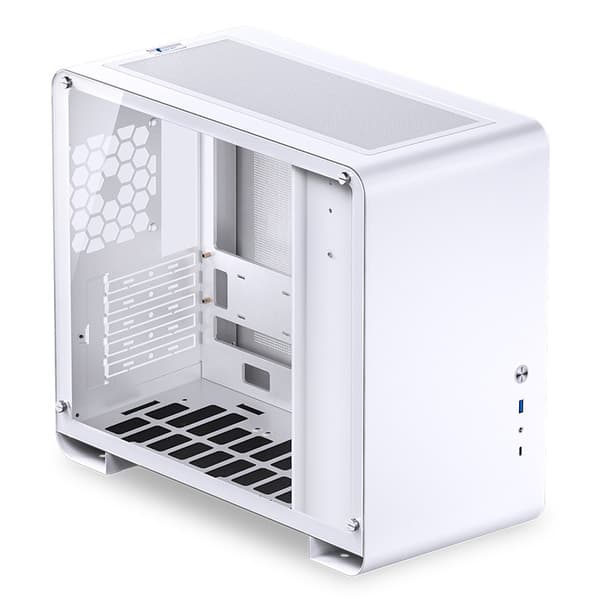 Jonsbo U4 Mini Micro-ATX-chassi, härdat glas - vit