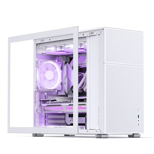 Jonsbo D41 MESH ATX-chassi, härdat glas - vit