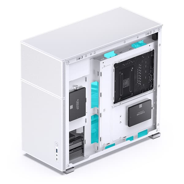Jonsbo D41 MESH ATX-chassi, härdat glas - vit
