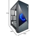 Miniatyrbild 2 av 2: PC-chassi - AZZA - Eclipse Midi Tower - Svart - Inkluderar 120 mm ARGB-fläkt - Stöd för grafikkort 390 mm