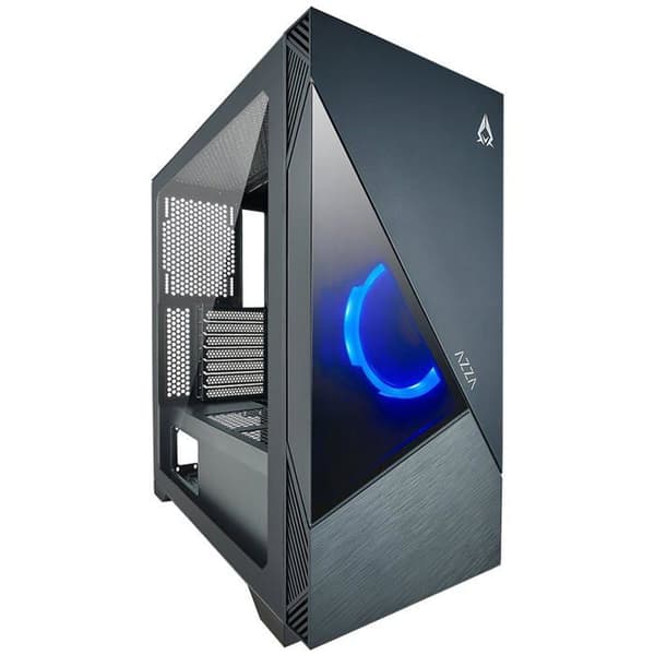 PC-chassi - AZZA - Eclipse Midi Tower - Svart - Inkluderar 120 mm ARGB-fläkt - Stöd för grafikkort 390 mm Svart