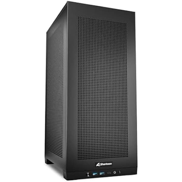 PC-kabinett Mini ITX - SHARKOON - Rebel C20 - Kompatibel med RTX-4090 - Optimal kylning - USB-C Svart
