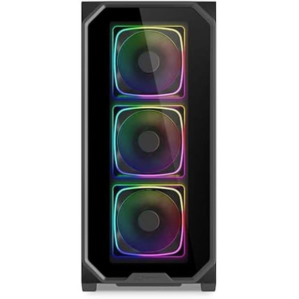 ATX-datorlåda - SHARKOON - AK5G RGB - Härdat glas - 4 PWM-fläktar - Kompatibel med vätskekylning