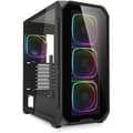 Miniatyrbild 1 av 2: ATX-datorlåda - SHARKOON - AK5G RGB - Härdat glas - 4 PWM-fläktar - Kompatibel med vätskekylning