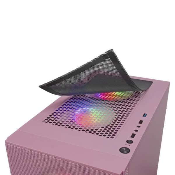MicroATX-datorlåda - Mars Gaming - MCZP Rosa - RGB - MESH-panel - Vattenkylning