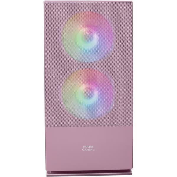 MicroATX-datorlåda - Mars Gaming - MCZP Rosa - RGB - MESH-panel - Vattenkylning Rosa