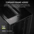 Miniatyrbild 2 av 6: PC-kabinett - CORSAIR - Serie FRAME 4000D - Minitorn - Svart
