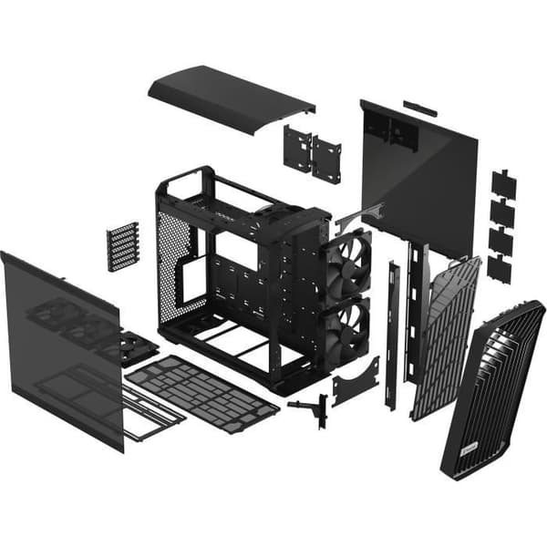 FRACTAL DESIGN Torrent Black TG Dark Tint SSI-CEB Optimized Airflow PC-fodral med 5 fläktar ingår (FD-C-TOR1A-06)