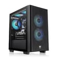 Miniatyrbild 1 av 4: Thermaltake Versa H16 Chassi PC Micro Tower Tempererat Vetro ARGB Svart