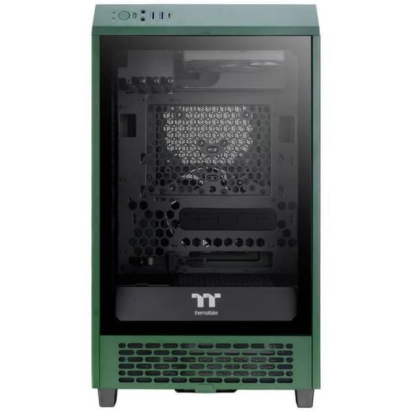 PC Mini-tower - Thermaltake - The Tower 200 - Grön Racing - 2 fläktar - Sidofönster