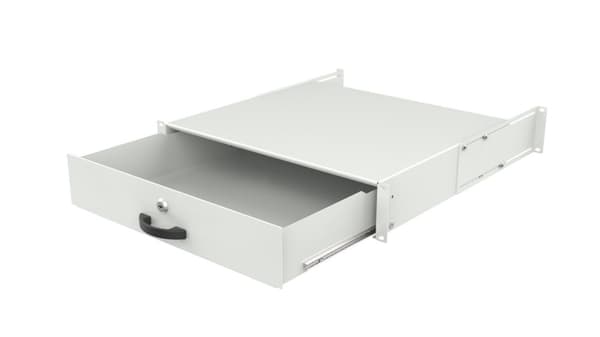 Lanview 2U 19" NÄPPÄIMISTÖ, YLEISKÄYTTÖINEN, LUKITTAVA LAATIKKO, VALKOINEN, RAD105WH