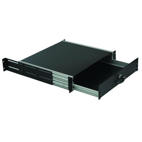 Lanview 2U 19" tangentbord, universal, modul med låsbar låda, RAD105BL