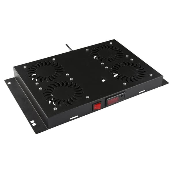 Lanview 4 fläktar, ventilationsmodul med digital termostat svart, RAF210BL