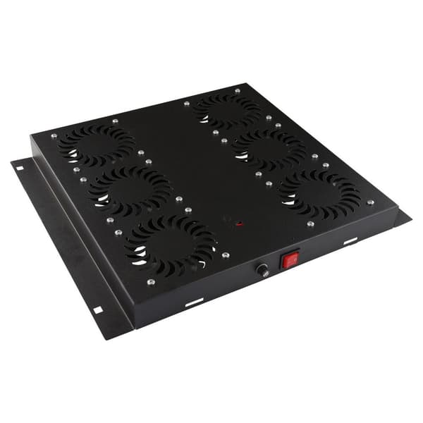 Lanview 6 fläktar, fläktmodul med analog termostat, svart., RAF125BL