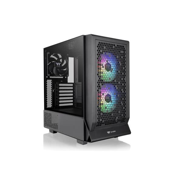 Chassi - THERMALTAKE - Ceres 330 TG ARGB - Mellanstorlek - Svart - Förinstallerade ARGB-fläktar Svart