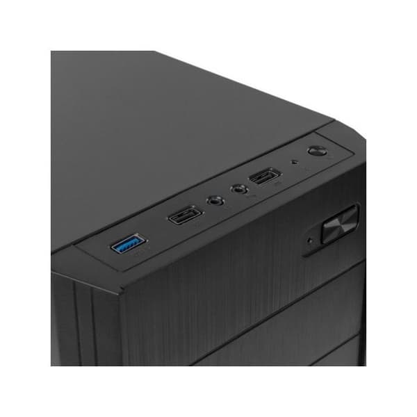 NOX LITE010 PC-fodral ATX midi tower 500 Watt (ATX) svart USB-Audio