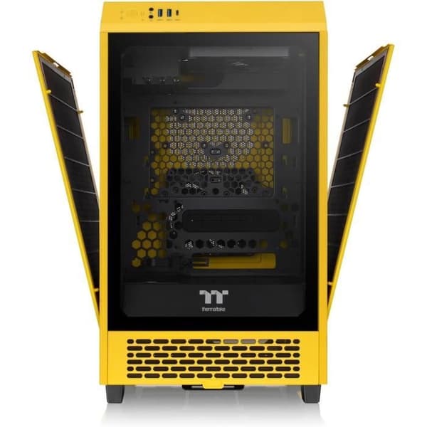 PC-chassi - THERMALTAKE - The Tower 200 Bumblebee - Mini ITX - Nvidia GeForce RTX 3090 - Vertikaldesign