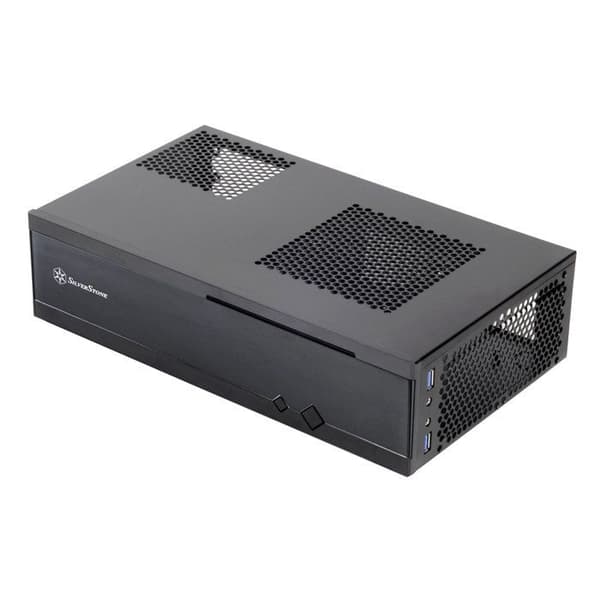 SilverStone SST-ML05B - Milo Silent HTPC Mini-ITX Slim datorfodral, svart Svart