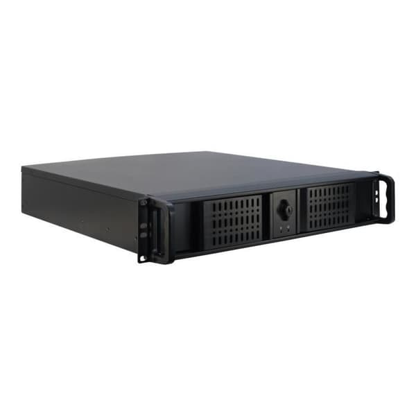 Inter-Tech IPC 2U-2098-SK Rackmonterbar 2U micro ATX utan strömförsörjning (ATX) USB Svart