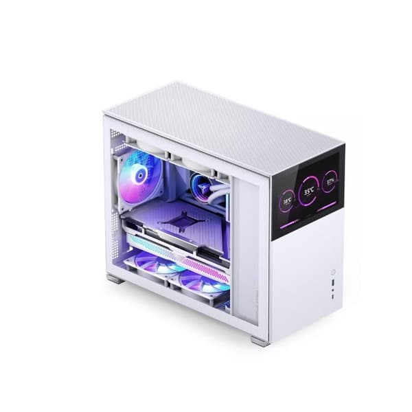 JONSBO D31 SCREEN MATX GEHÄUSE, HÄRDAT GLAS - WEISS Vit