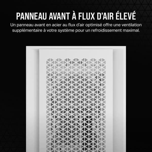 PC-fodral - CORSAIR - 5000D CORE AIRFLOW - ATX Mid-tower - Optimerat luftflöde frontpanel - Vit - (CC-9011262-WW)