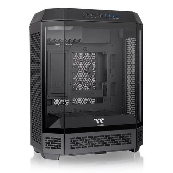 Thermaltake The Tower 600 Chassi PC Gaming ATX Midi Tower Svart Tempererat Glas RGB