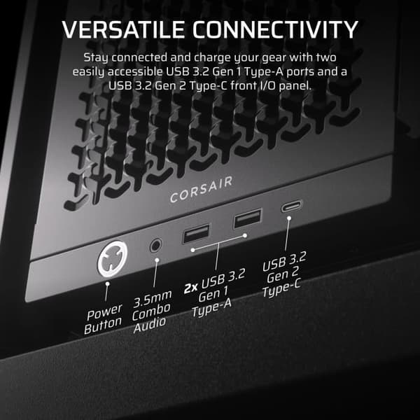 PC-kabinett - CORSAIR - Serie FRAME 4000D - Minitorn - Svart