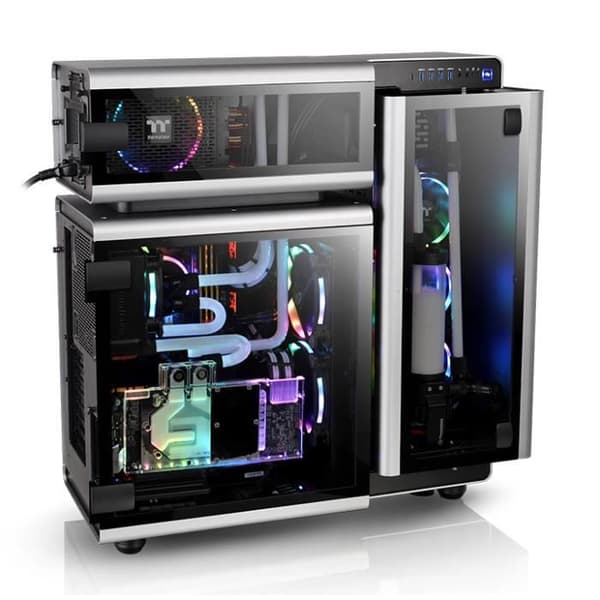 THERMALTAKE Level 20 - E-ATX Gaming Super Tour Case - härdat glas - 3x140mm RGBPlus - Space Grey