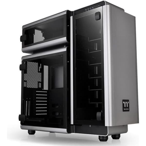 THERMALTAKE Level 20 - E-ATX Gaming Super Tour Case - härdat glas - 3x140mm RGBPlus - Space Grey Gjuten aluminium, Svart, Grå
