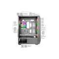 Miniatyrbild 4 av 5: Mars Gaming MC-KX ARGB Härdat Glas USB 3.0 Svart