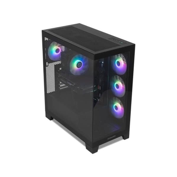 NOX Hummer GLOCK ARGB Semitorre ATX Tempererat Glas USB-C Svart