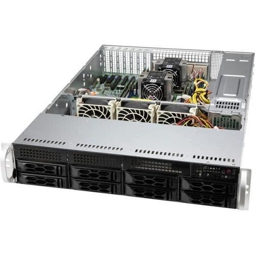 Supermicro CSE-LA25TQC-R609LP CPU - Svart - 600 W - 2 interna fack - 8 expansionsfack - Stöd