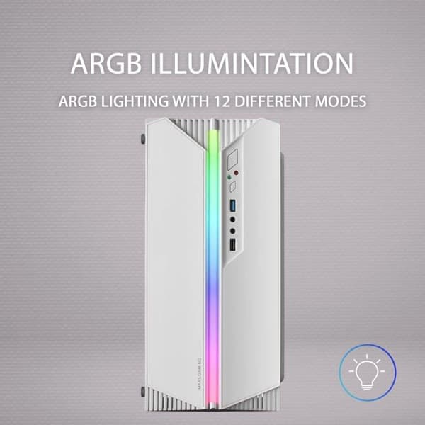 Mars Gaming MC-S1 Semi-Tower ATX Fodral Vit