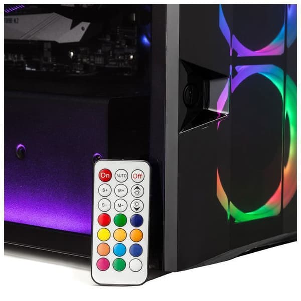 LC Power LC-998B-ON svart spelfodral med 4 förinstallerade LED-fläktar