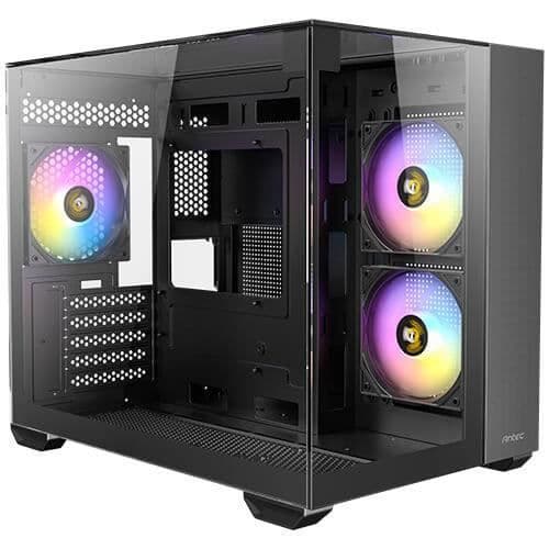 Antec CX600M Trio Chassi PC Mini Tower ITX/Micro-ITX Svart Tempererat Glas ARGB
