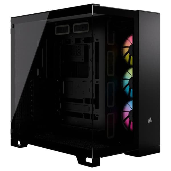 PC-chassi - Corsair - iCUE Link 6500X RGB - Kompakt - Anpassningsbar - Härdat glas Svart