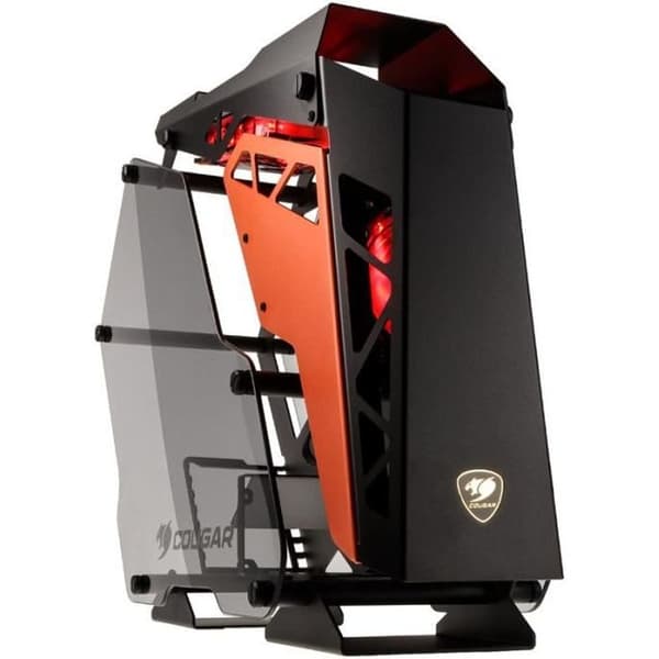 Gaming PC-fodral - Cougar Gaming - CONQUER - Aluminium och härdat glas - Kompatibel med 360 mm kylare på toppen och 240 mm på framsidan